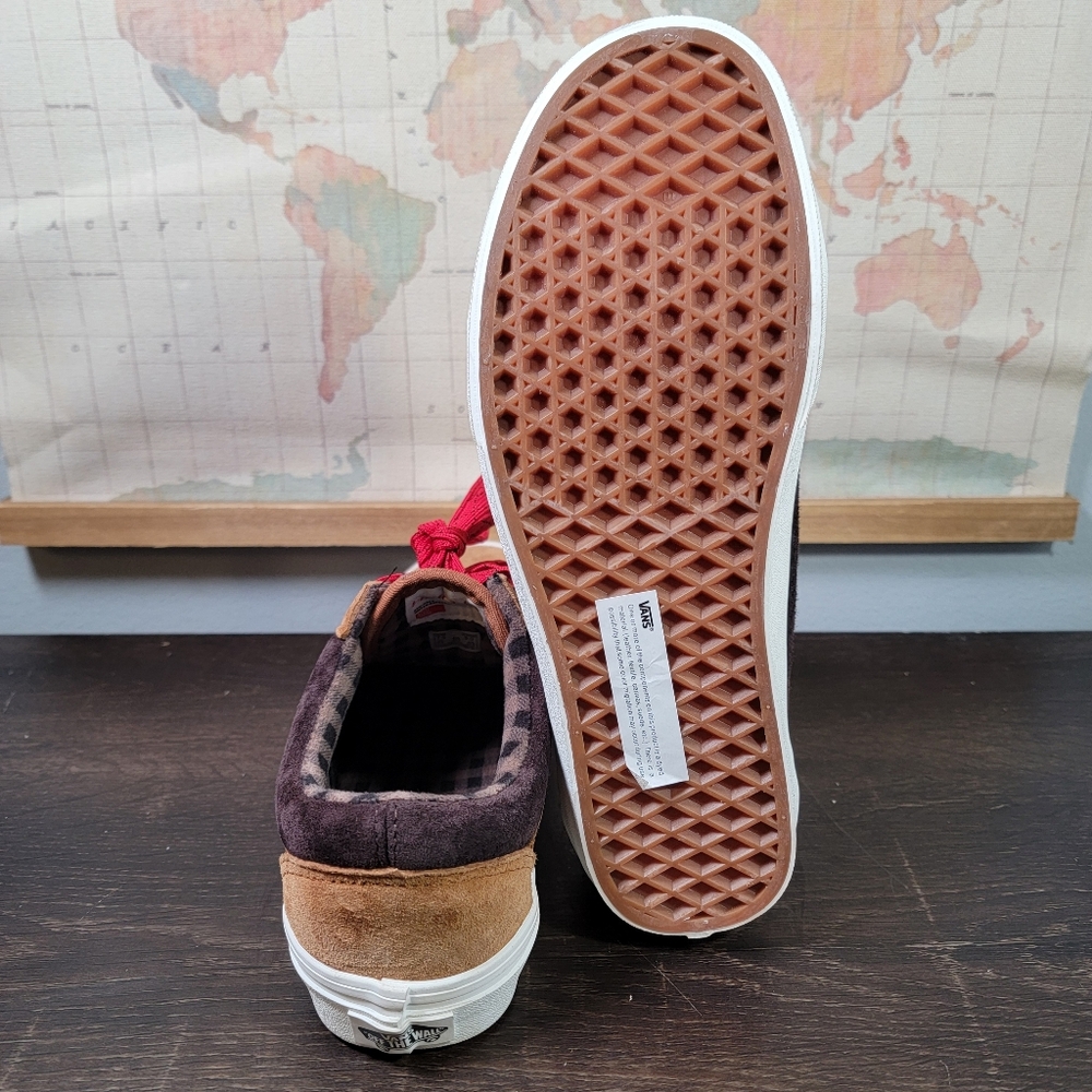 BRAND NEW Vans Old Skool Pig Suede Plaid Glazed Ginger Women's Size 9.0 - Picture 7 of 7